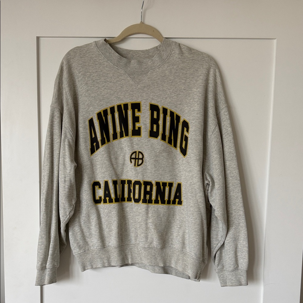 Anine Bing Gray California Sweatshirt